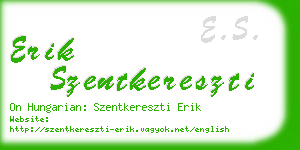 erik szentkereszti business card